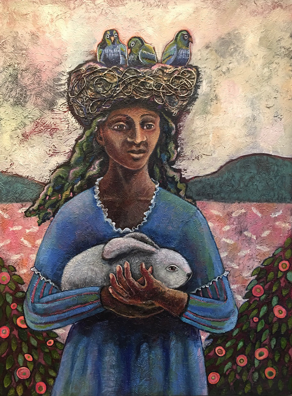 Woman with Rabbit
